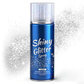 Body Glitter, Glitter Spray for Hair & Body & Face, Hairspray Clothes, Holographic Ultra Long-Lasting Shimmer Suitable Stage, Festival Rave Makeup Prom, Spray for Kids Women Men, Silver