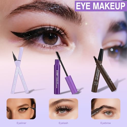 LAZORA Makeup Kit Set - 14 Piece Full Face Beginner Bundle