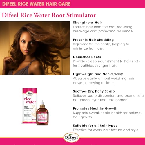 Difeel Rice Water Root Stimulator 7.1 oz. - Strengthens Hair Roots