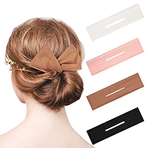 Hair Bun Maker Set - 4 Doughnut Donuts for Long Thick Hair