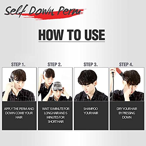 DASHU Down Perm for Men 3.38oz - 10-Minute Hair Relaxer