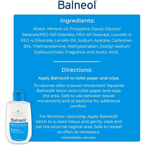 Balneol Hygienic Cleansing Lotion,3oz Bottle,(Pack of 4)