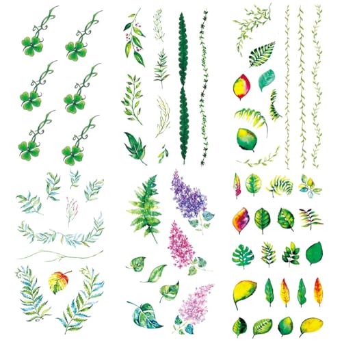 Temporary Tattoo Stickers - 6 Sheets Waterproof Fake Tattoos