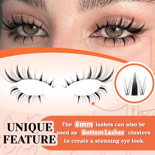 Fairy Manga Lash Clusters 8-18mm C Curl Eyelash Extensions 160Pcs