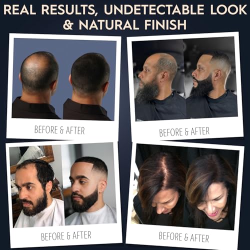Hair Illusion Black Fibers Kit - Water-Resistant Spray & Applicator