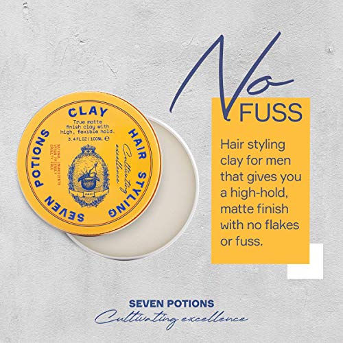 SEVEN POTIONS Hair Clay - High Hold Matte Finish for Men & Women