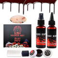 6PCS Halloween Fake Blood Makeup Kit£¬Washable for Scar Wound and Clothes Realistic Face Paint Wounds Costume Blood For Vampire, Zombie, Clown Cosplay Red£¬Stipple Sponge £¬ Cleansing Soap and Gauze