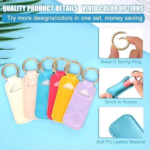 WK IEASON Lip Balm Holder for Chapstick Lipstick Sleeve Keychain,Small Christmas Gifts Stocking Stuffers for Teen Girls Women