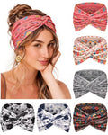 REOTECALL Extra Wide Non-Slip Headbands for Women - 6 Pack