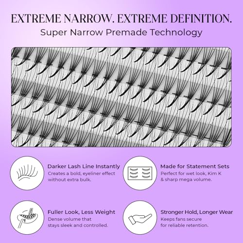 Premade Lash Fans 3D 5D C/D Curl, 0.07mm, 8-15mm Mix