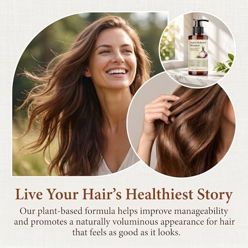 Onion Hydrosol Shampoo for Hair Growth with Rosemary & Biotin - 10oz