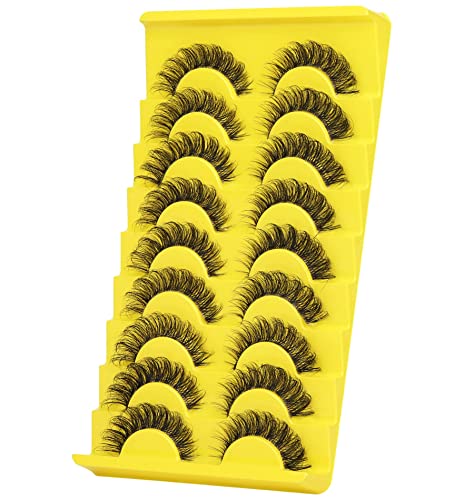 Cat Eye Russian D Curl Lashes - Fluffy Faux Mink Strips