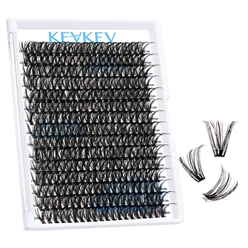 300 Pcs Individual Lashes Lash Clusters DIY Lash Extension Cluster Lashes that Look Like Eyelash Extensions Self Applicaton at Home Volume Dramtic Look(50D,D-18mm)