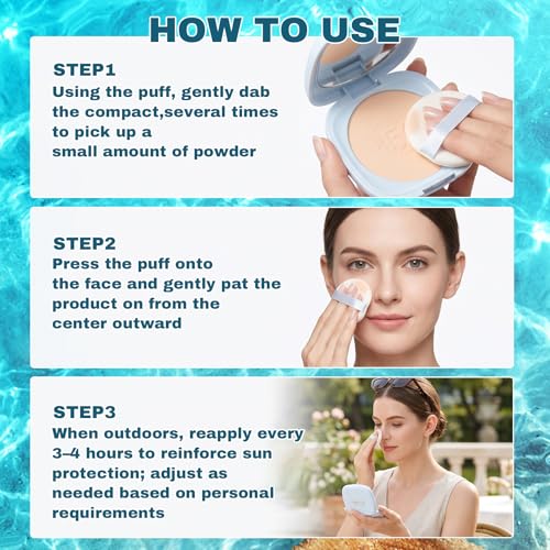 SPF 50 Face Powder Foundation - Oil Control Setting Powder