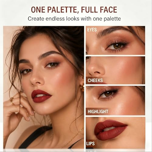 All-in-One Travel Makeup Kit with 12 Eyeshadows & Lip Gloss