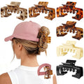 6-Pack Hat Claw Clips for Women, 4.1" Large Clips