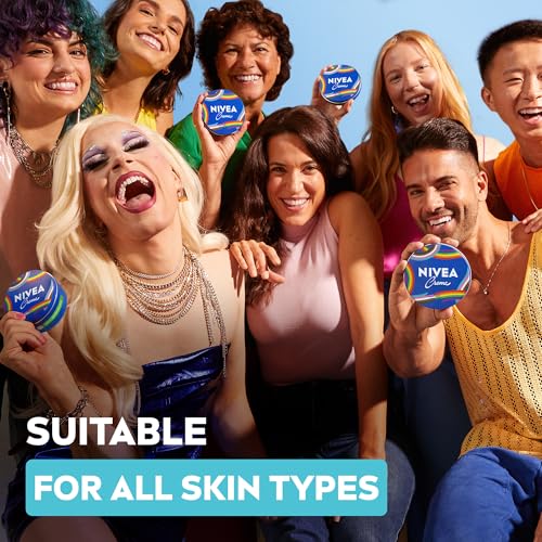 NIVEA Creme Face, Hand and Body Moisturizer Cream, Limited-Edition LGBTQ+ Pride Creme Tin, Rich Body Cream for Dry Skin with Provitamin B5, Fast-Absorbing and Non-Comedogenic, 8.4 Oz Tin