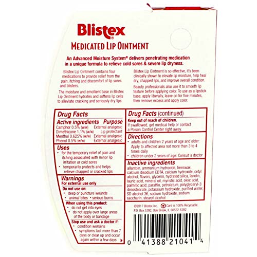 Blistex Lip Medicated Ointment, 0.35 oz (Bundle of 5)