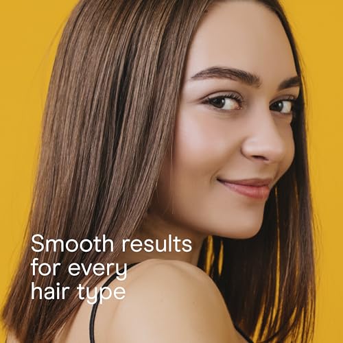 Conair Double Ceramic Hair Straightener Brush, Heated Straightening Brush for Smooth, Shiny Hair, V-Shaped Heated Bristles for Closer Contact, 5 LED Heat Settings, Dual Voltage, White