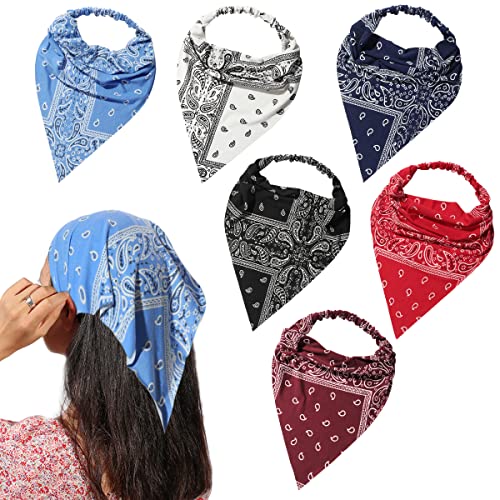 Vercret 6-Pack Hair Scarves Headbands with Clips