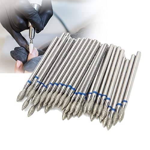 50Pcs Nail Drill Bits Set Professional Nail Polishing Head Manicure Gel Cuticle Remover for Manicure Pedicure Nails Salon Home Use(M-2.7MM)