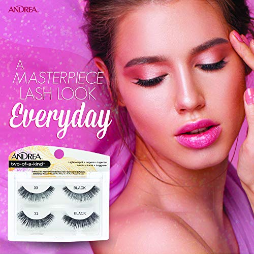 Andrea Two of a Kind False Lashes #33 Black, 2 Pack