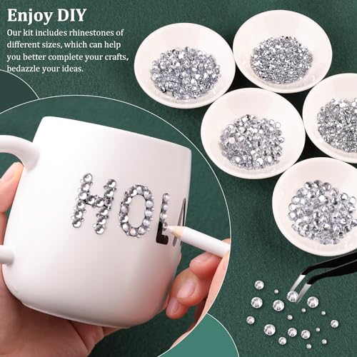 Flatback Resin Rhinestone Kit with B7000 Glue & Pickup Tools for Crafts