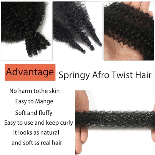 Springy Afro Twist Hair 16 inch - 8 Pack Marley Braiding Hair