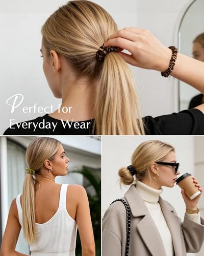 Yanibest Satin Hair Ties - 8 Pack Scrunchies for Women