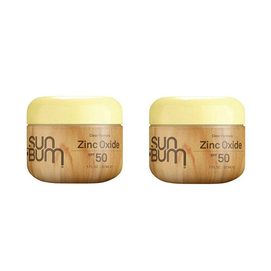 Sun Bum Original Moisturizing Sunscreen Clear Zinc SPF 50 | Vegan and Reef Friendly | Octinoxate & Oxybenzone Free | Broad Spectrum UVA/UVB Sunscreen with Vitamin E | 1 oz | Pack of 2