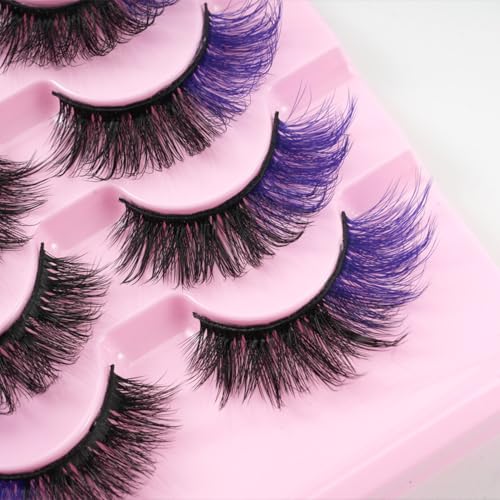 Reusable False Eyelashes 8 Pairs with Pink Tweezers