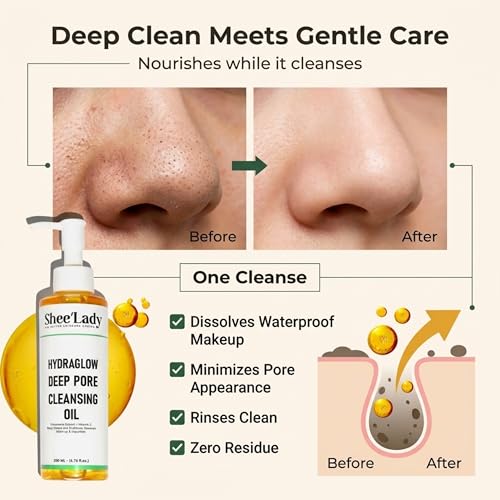 Shee'lady Hydraglow Deep Pore Cleansing Oil - 6.76 fl oz
