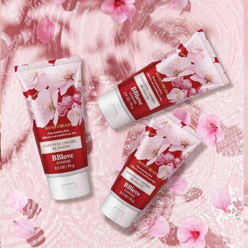 Bath and Body Care Hand Cream Moisturizing Gift Set-3PCS x 2.5oz Japanese Cherry Blossom, Natural Ingredients, Long-Lasting Moisture,Thoughtful Presents, Ideal as Gifts for Birthday Mother's Day Gift
