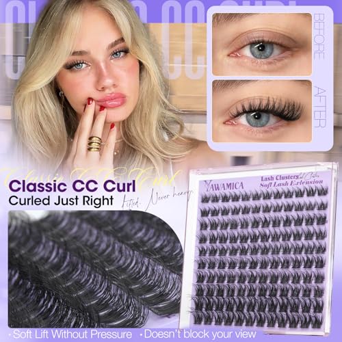Wispy Fluffy Lash Clusters 8–14mm Natural CC Curl by Yawamica