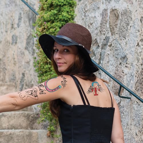 Retro Jazz Temporary Tattoo Set - 10 Sheets