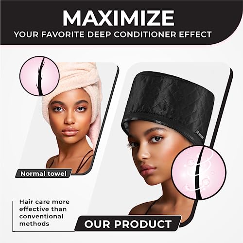 SISWOW Hair Steamer Cap - 10 Heat Levels, Deep Conditioning