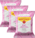 Burt's Bees Micellar Rose Water Facial Wipes, 30 Count (3-Pack)