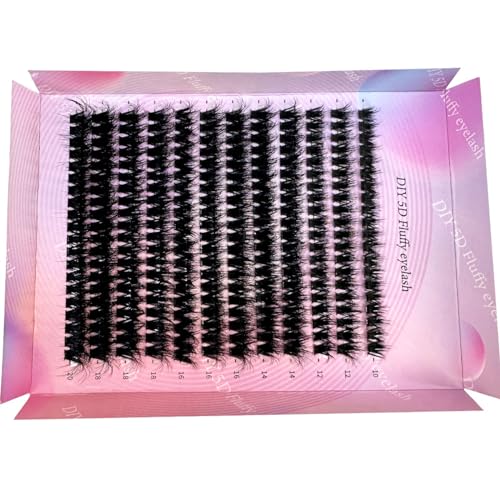 HBZGTLAD 280 Bundles 50D/60D/80D/100D/110D/150D Mink Eyelashes 0.05mm/0.07mm Thin Eyelash extension 3D Russia Volume Individual Eyelash Cluster Makeup (100D CC Curl-0.07mm10mm-20mmMIX)