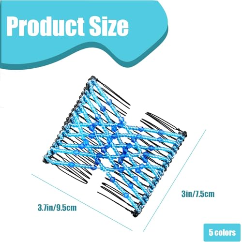 Magic Hair Comb 5-Pack Elastic Double Comb Hair Clips