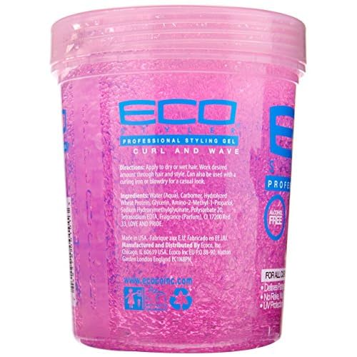 Ecoco Eco Style Hair Gel - Curl And Wave - Anti-Itch, Alcohol-Free Formula - Perfect Hold For Angled Or Tapered Sides - Ideal For Wavy Hair - No Flakes - Not Animal Tested - Moisturizes - 32 Oz