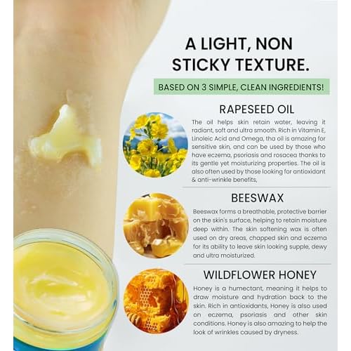 Beesalene Original Unpetroleum - 100% Natural & Hypoallergenic Alternative to Petroleum Jelly - Lips, Hands, Baby, Makeup Remover and More (2 Ounce)
