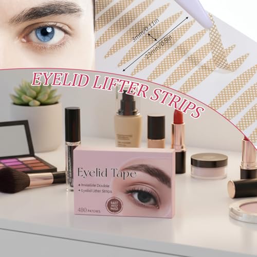 480Pcs Eyelid Tape Invisible Double Eyelid Lifter Strips