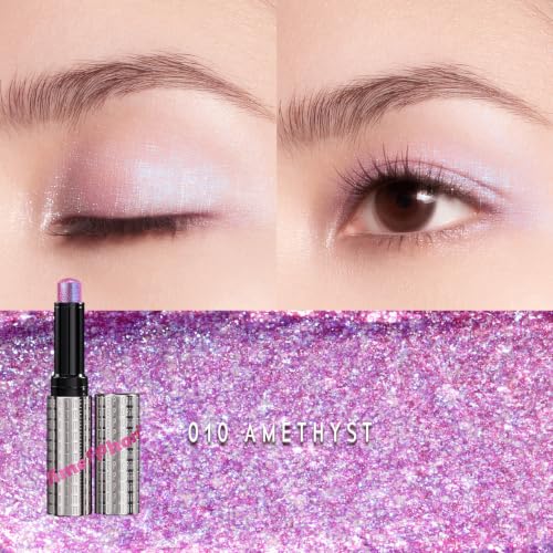 TIMEPHORIA Illumina Jelly Gel Eyeshadow Stick 010 Amethyst - Cool Lavender, Vibrant Metallic Eye Makeup
