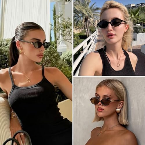 Retro Oval Sunglasses for Women | Vintage 90s Y2K