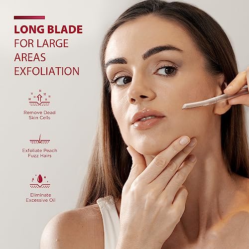 6 Count Dermaplaning Razors for Women - Exfoliation & Hair Removal