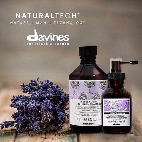 Davines Naturaltech CALMING Shampoo & Superactive Serum, Gentle Cleansing While Relieving Itch In Sensitive Scalps, Irritation Relief