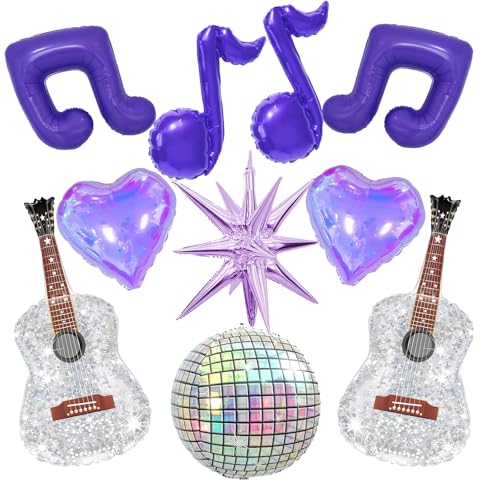 K-Pop Music Note & Guitar Foil Balloons Set for Parties