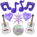 K-Pop Music Note & Guitar Foil Balloons Set for Parties