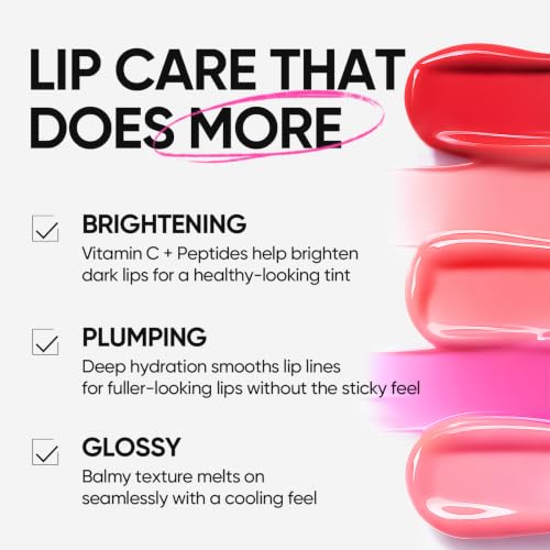 SKINTIFIC Brightening Lip Serum, Hydrating, Plumping & Glossing
