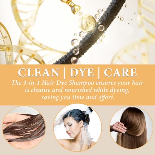 Deep Burgundy Hair Dye Shampoo for Gray Hair, Men & Women